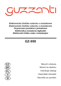 Instrukcja Guzzanti GZ 998 Oczyszczacz powietrza