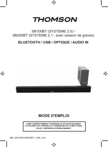 Manual Thomson SB100BT Speaker