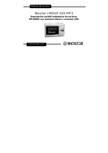 Manual de uso Woxter i-Move 505 Reproductor de Mp3