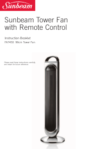 Manual Sunbeam FA7450 Fan
