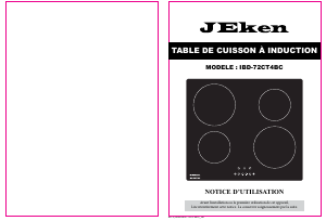 Mode d’emploi Jeken IBD-72CT4BC Table de cuisson