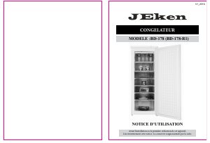 Mode d’emploi Jeken BD-178 Congélateur