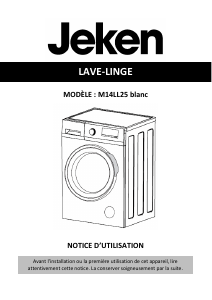 Mode d’emploi Jeken M14LL25 Lave-linge