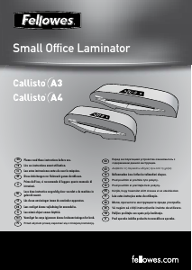 Manual Fellowes Callisto A3 Laminator