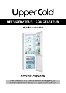 Mode d’emploi Uppercold DD2-32-1 Réfrigérateur combiné