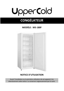 Mode d’emploi Uppercold WS-180F Congélateur