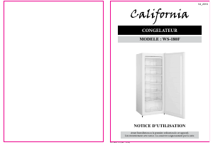 Mode d’emploi California WS-180F Congélateur
