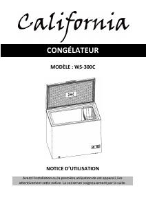 Mode d’emploi California WS-300C Congélateur