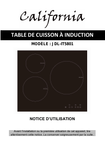 Mode d’emploi California JDL-IT5801 Table de cuisson