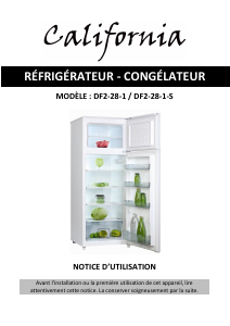 Mode d’emploi California DF2-28-1 Réfrigérateur combiné