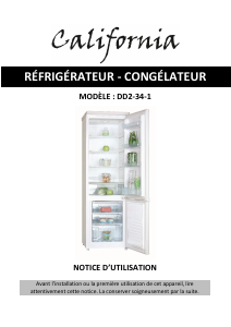 Mode d’emploi California DD2-34-1 Réfrigérateur combiné