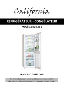 Mode d’emploi California DD2-23-1 Réfrigérateur combiné
