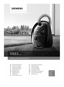 Manual de uso Siemens VSZ3XTRM1 Aspirador