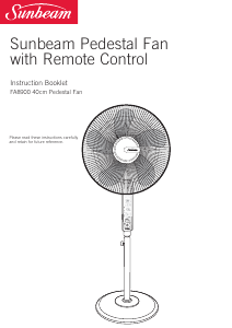 Manual Sunbeam FA8900 Fan