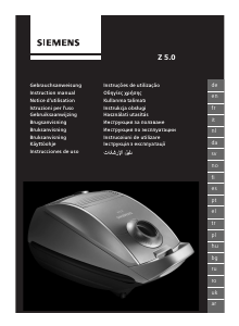 Manual de uso Siemens VSZ52402 Aspirador