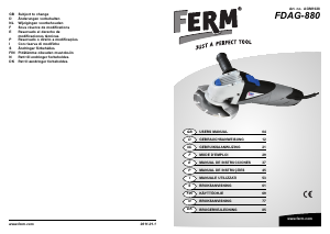 Manual FERM AGM1028 Angle Grinder