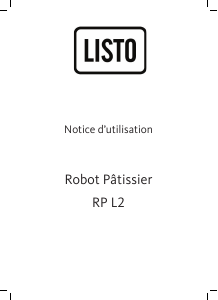 Mode d’emploi Listo RP L2 Robot sur socle