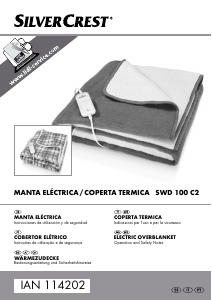 Manual SilverCrest IAN 114202 Cobertor eléctrico