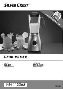 Manual SilverCrest IAN 113065 Blender