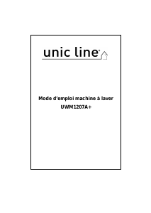 Mode d’emploi Unic Line UWM1207A+ Lave-linge