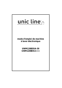 Mode d’emploi Unic Line UWM1208DDA-30 Lave-linge