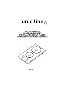 Mode d’emploi Unic Line UH2E Table de cuisson