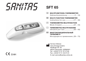 Manuale Sanitas SFT 65 Termometro