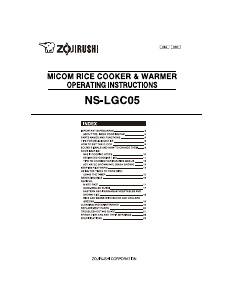 Bruksanvisning Zojirushi NS-LGC05 Riskokare