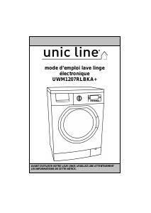 Mode d’emploi Unic Line UWM1207RLBKA+ Lave-linge