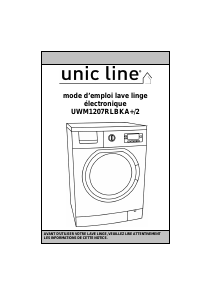 Mode d’emploi Unic Line UWM1207RLBKA+/2 Lave-linge