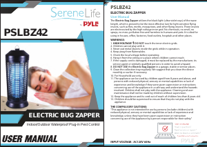 Manual SereneLife PSLBZ42 Pest Repeller