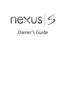 Bruksanvisning Samsung GT-I9023 Nexus S Mobiltelefon