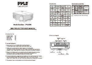 Bruksanvisning Pyle PRJG88 Projektor