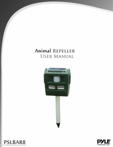 Manual Pyle PSLBAR8 Pest Repeller