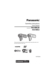 Bruksanvisning Panasonic HX-WA3GA Videokamera