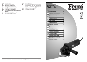 Manual de uso FERM AGM1001 Amoladora angular