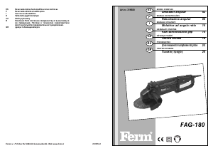 Használati útmutató FERM AGM1015 Sarokcsiszoló
