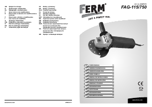 Manual de uso FERM AGM1019 Amoladora angular