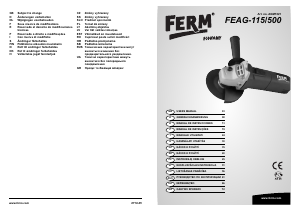 Rokasgrāmata FERM AGM1021 Leņķa slīpmašīna