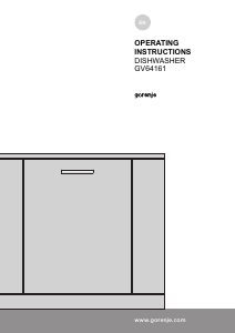 Handleiding Gorenje GV64161CN Vaatwasser