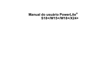 Manual Epson PowerLite S18+ Projetor