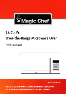 Mode d’emploi Magic Chef MCO165SF Micro-onde