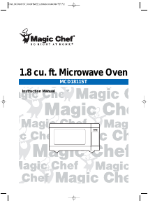 Bruksanvisning Magic Chef MCD1811ST Mikrovågsugn