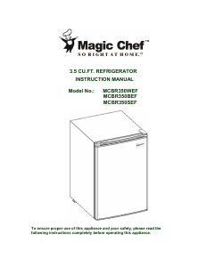 Mode d’emploi Magic Chef MCBR350WEF Réfrigérateur