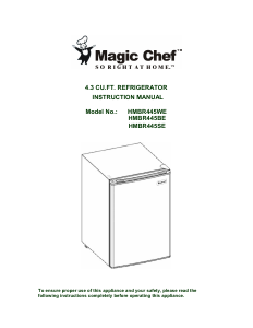 Manual Magic Chef HMBR445SE Refrigerator