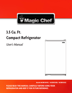 Manual Magic Chef MCBR350W2 Refrigerator