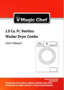 Manual de uso Magic Chef MCSCWD20W3 Lavasecadora
