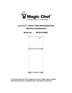 Manual Magic Chef MCR1010WEF Fridge-Freezer