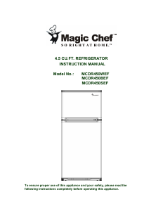 Mode d’emploi Magic Chef MCDR450SEF Réfrigérateur combiné