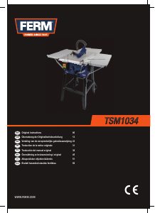 Manual FERM TSM1034 Table Saw